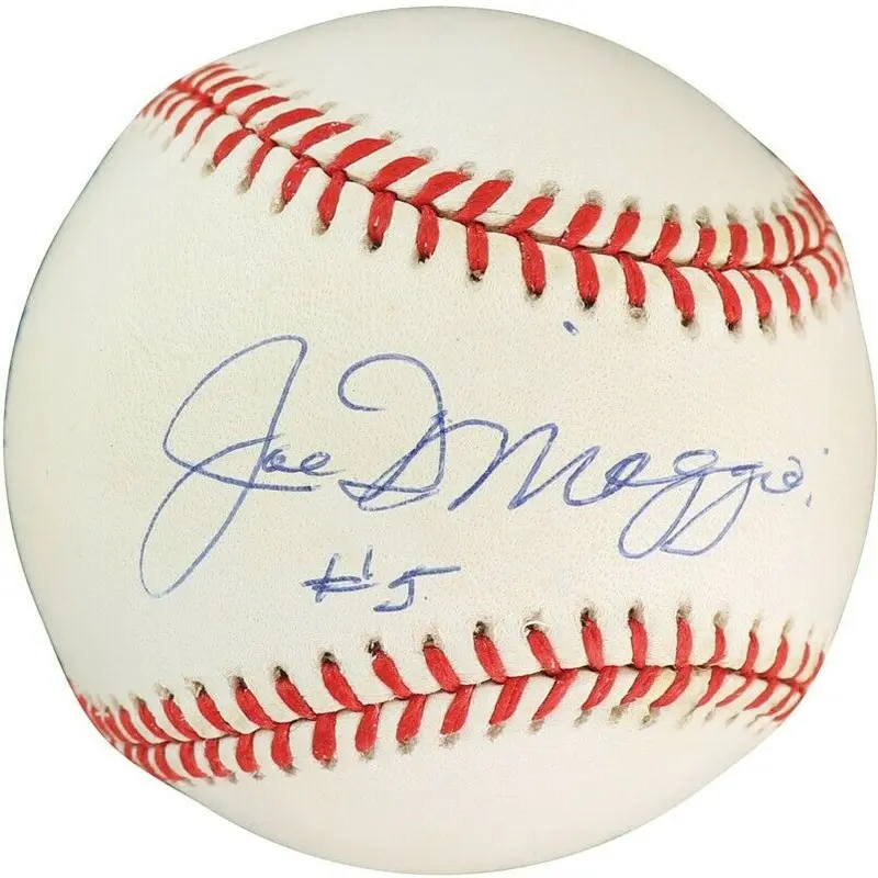 Beautiful Joe DImaggio #5 Signed Official American League Baseball PSA DNA COA