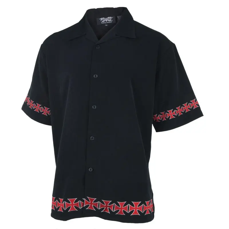 Border Cross Embroidered Club Shirt