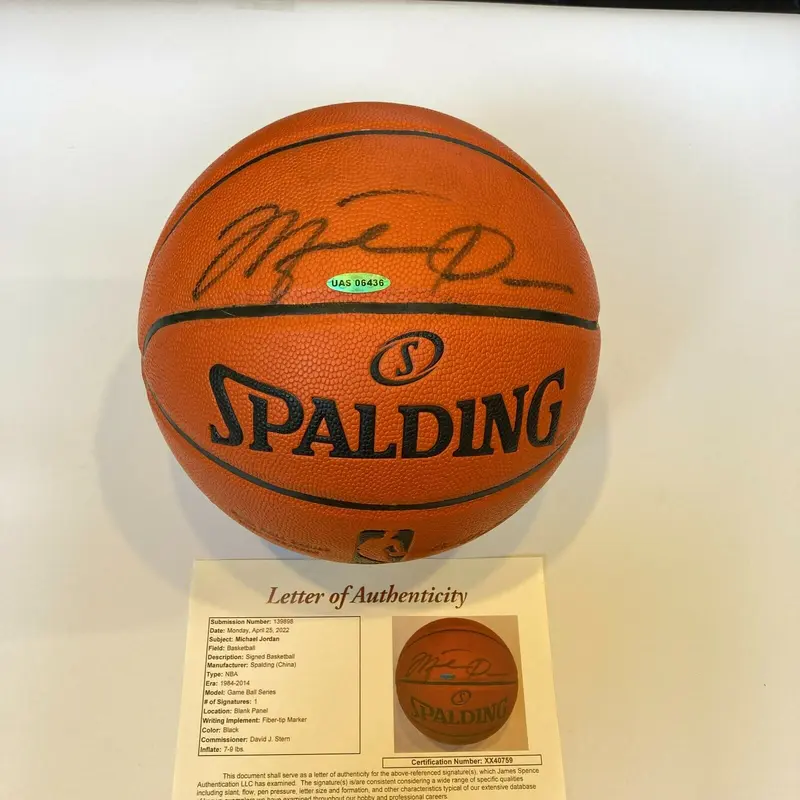 Michael Jordan Signed Autographed Basketball UDA Upper Deck Hologram & JSA COA
