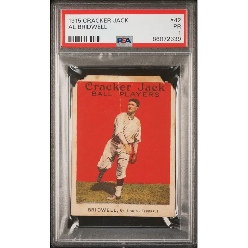 Al Bridwell 1915 Cracker Jack #42 PSA 1 Poor