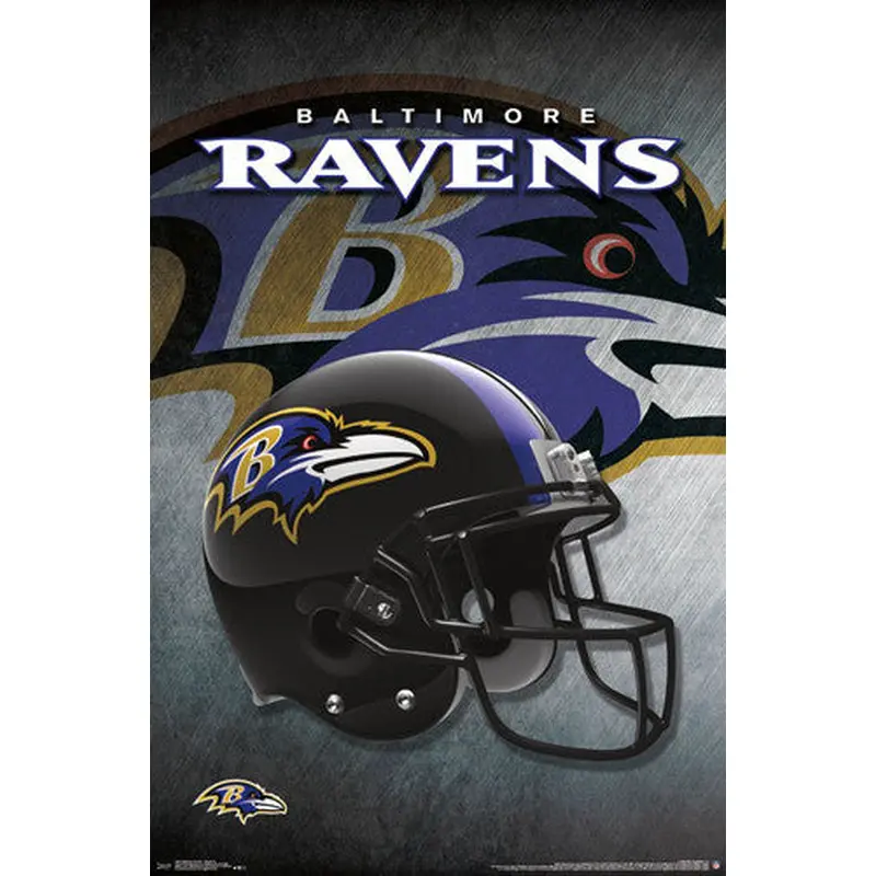 Baltimore Ravens Official NFL Football Team Helmet Logo Poster - Trends International