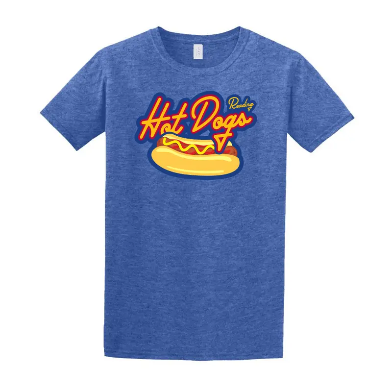Heather Royal Reading Hot Dogs T-Shirt