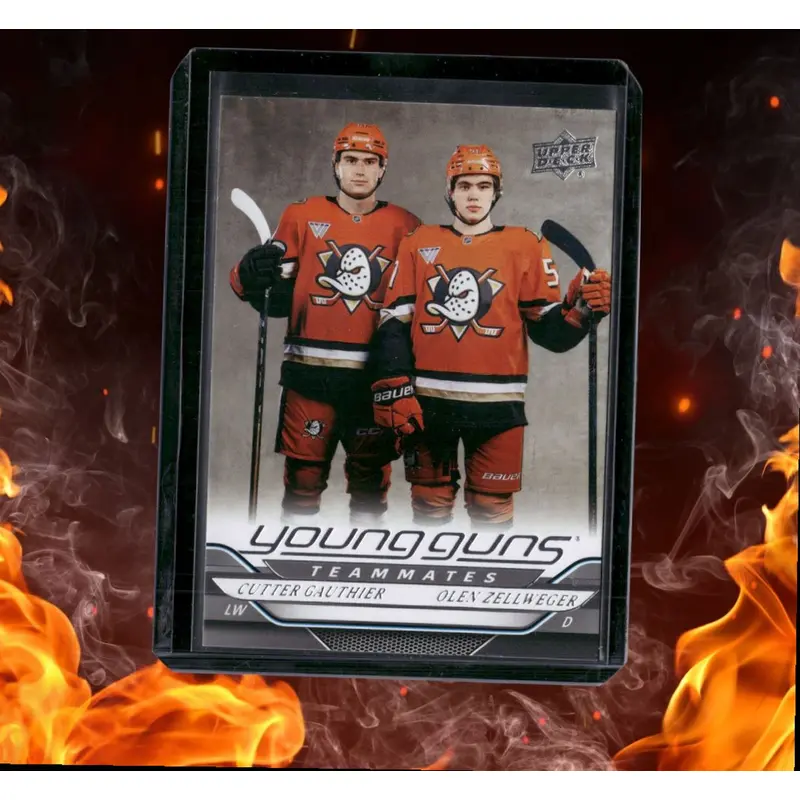 2024-25 Upper Deck Olen Zellweger / Cutter Gauthier Young Guns Teammates Rookie