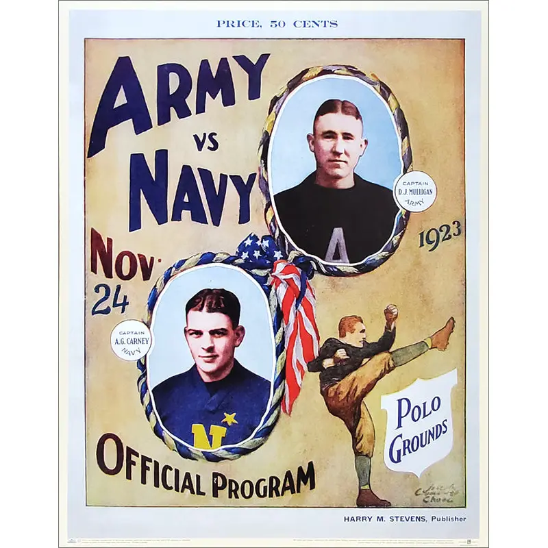 Army vs. Navy 1923 Football Vintage Program Poster Print - Asgard Press