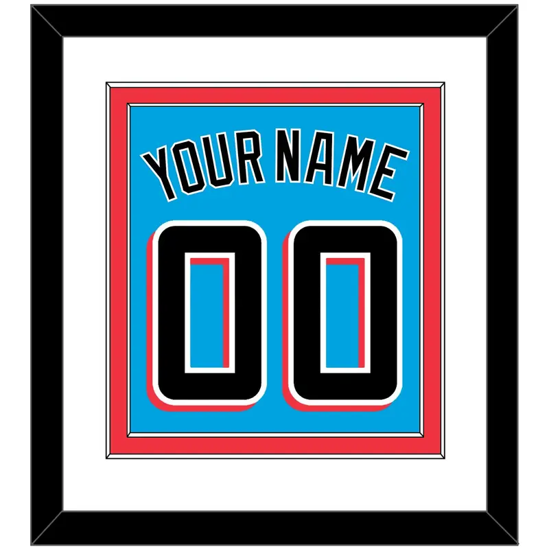 Miami Name & Number - Alternate Blue - Double Mat 1