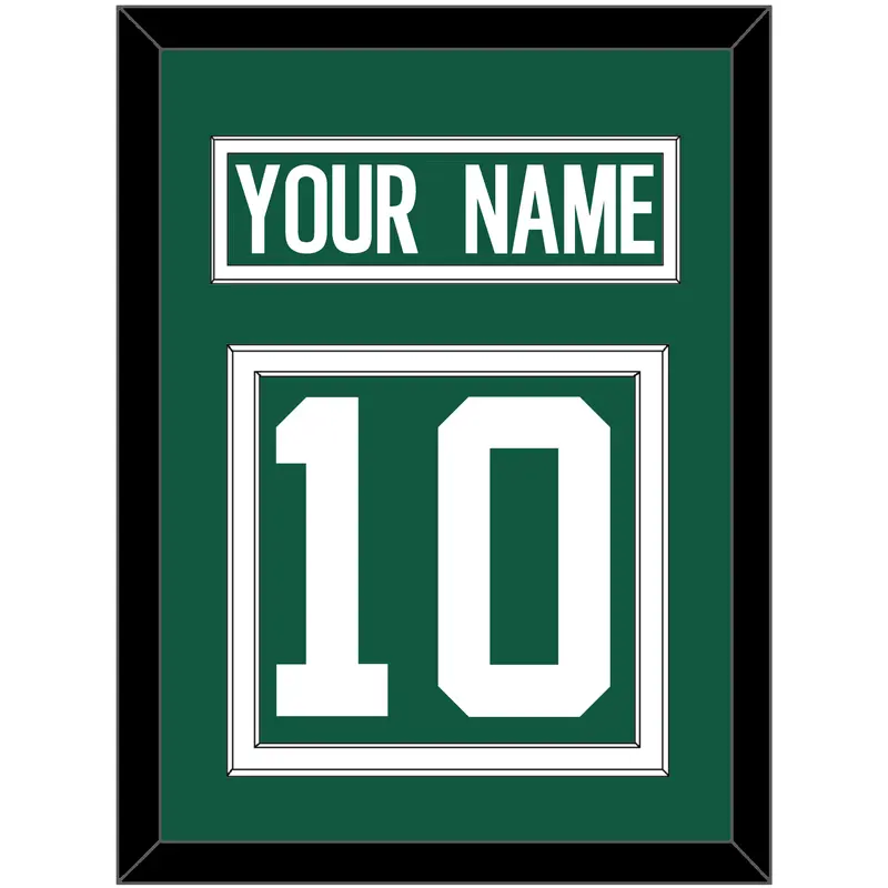 New York Nameplate & Number (Back) - Home Green - Double Mat 2