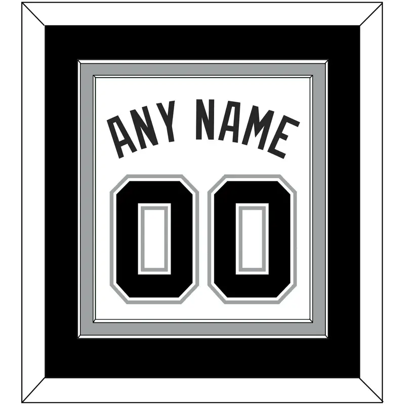 San Antonio Name & Number - Home White (2002-2017) - Double Mat 2