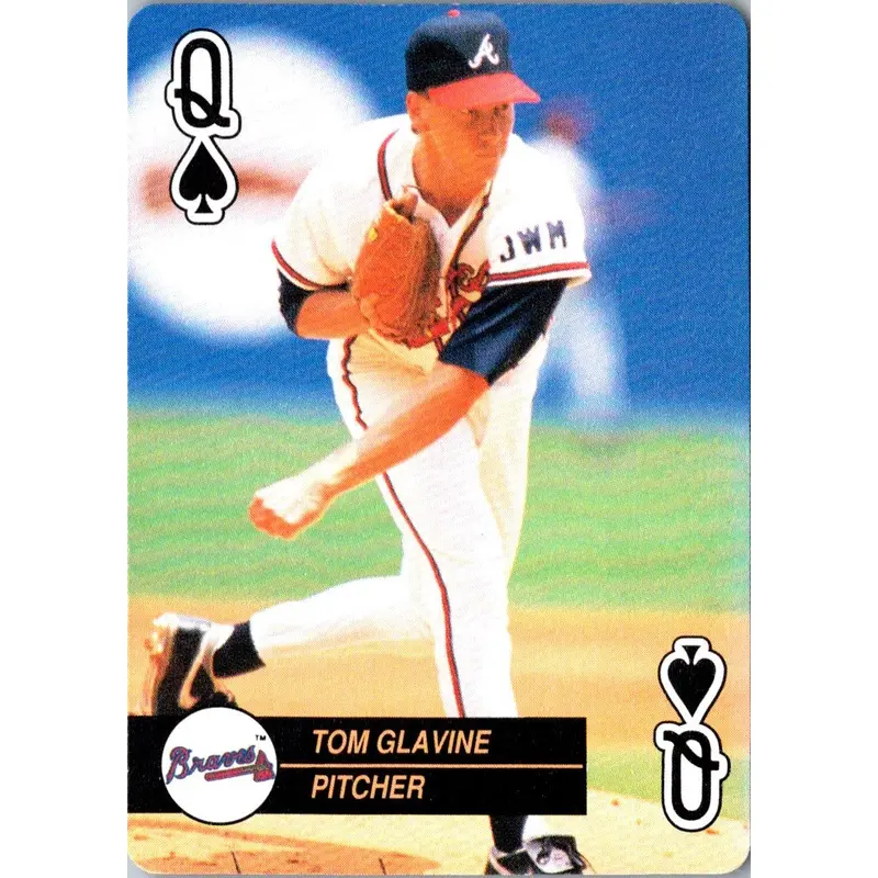 1992 U.S. Playing Card Co. Baseball Aces Tom Glavine #Q