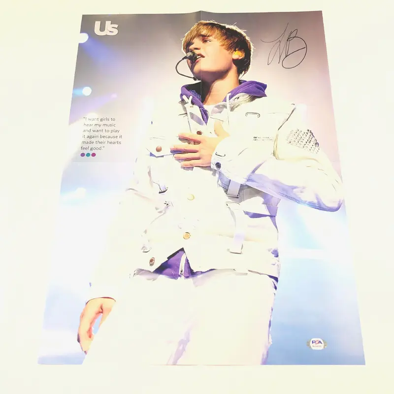 Justin Bieber Signed Poster PSA/DNA Autographed