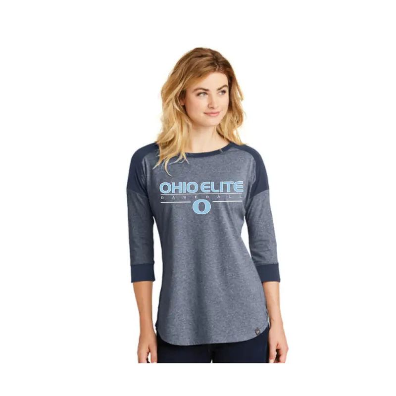 Ohio Elite Baseball New Era Ladies 3/4-Sleeve Raglan Tee