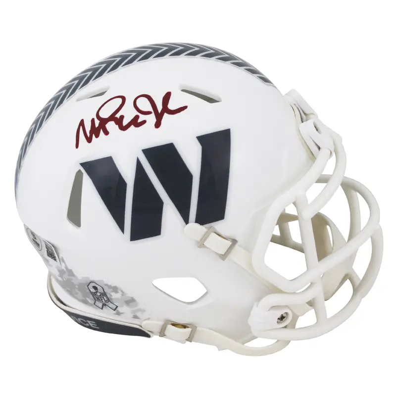Commanders Magic Johnson Signed STS III Speed Mini Helmet w/ Maroon Sig BAS Wit