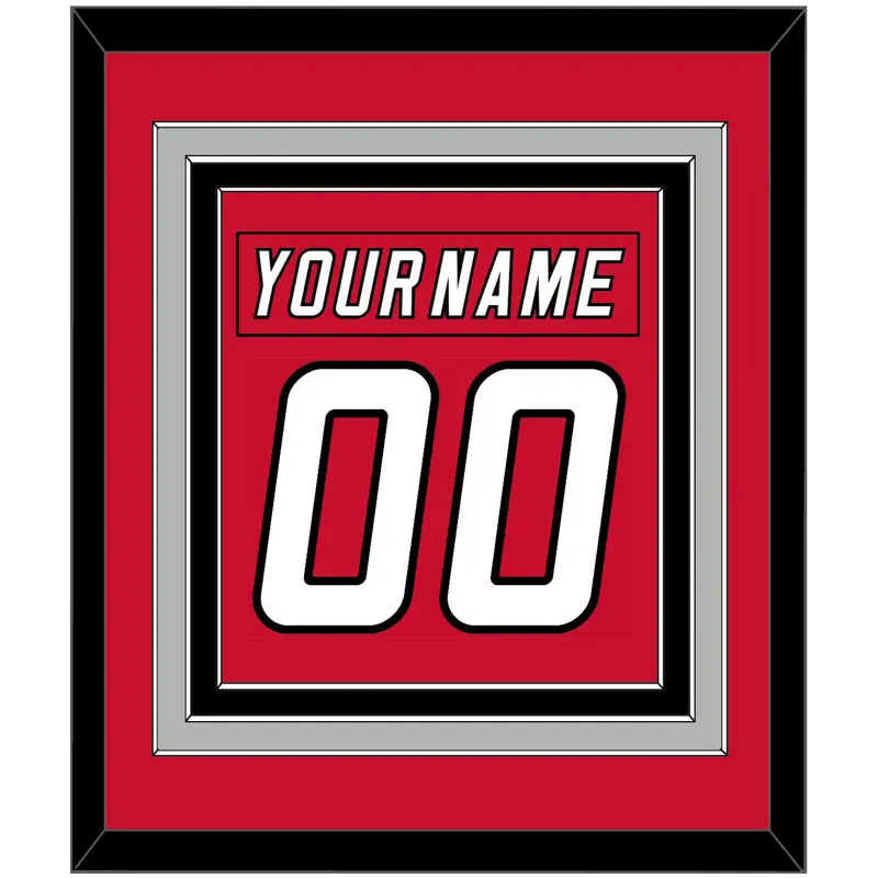 Carolina Nameplate & Number (Back) Combined - Red Jersey (2000-2007) - Triple Mat 3
