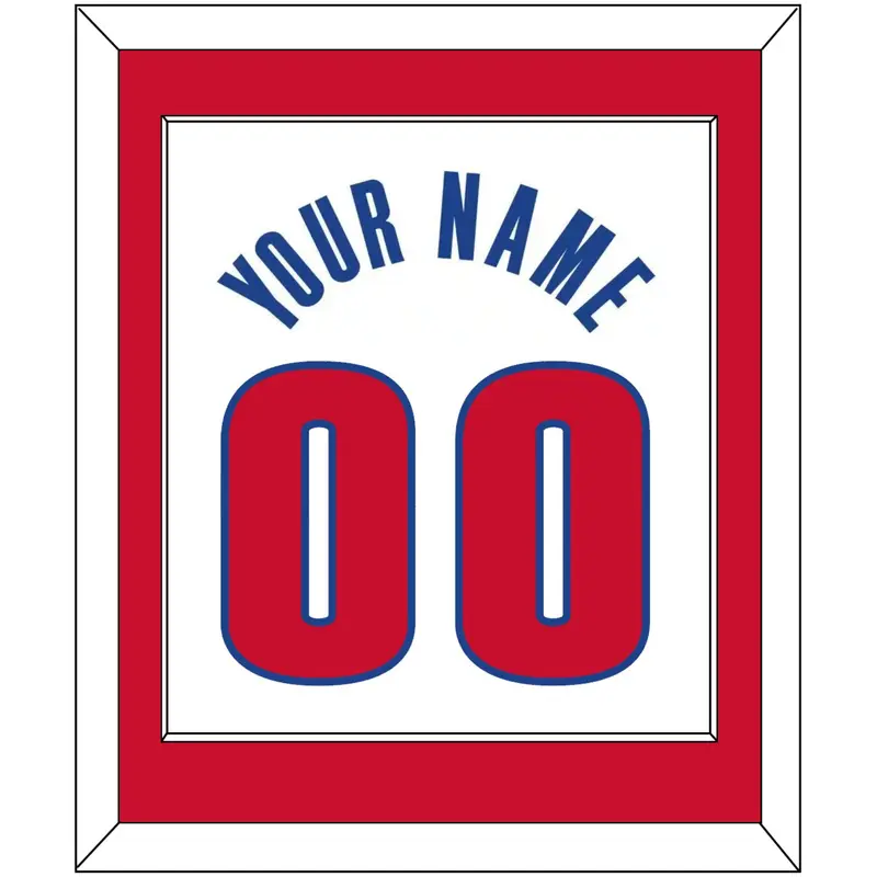 Detroit Name & Number - White Association - Single Mat 2