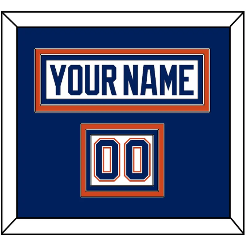 Edmonton Nameplate & Number (Shoulder) - Road White - Triple Mat 2