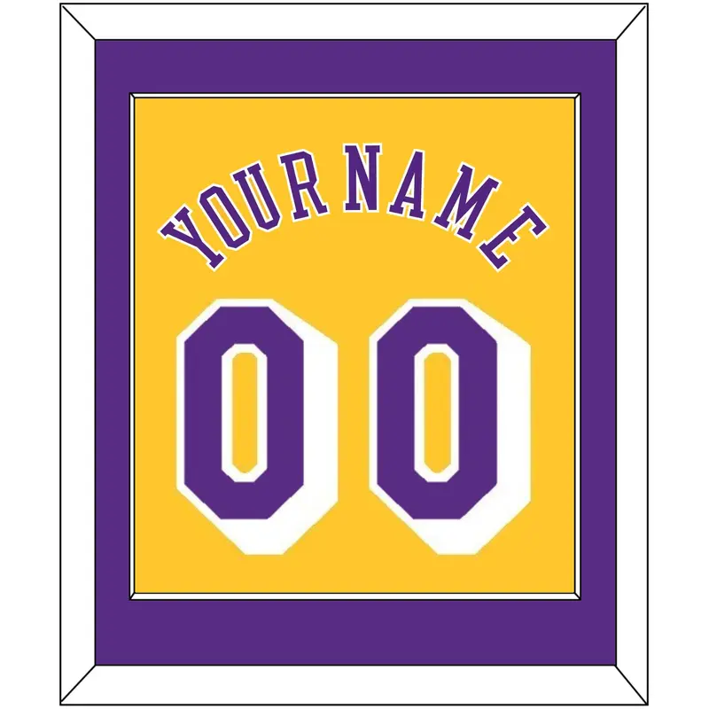 Los Angeles Name & Number - Home Yellow (1997-1999) - Single Mat 2