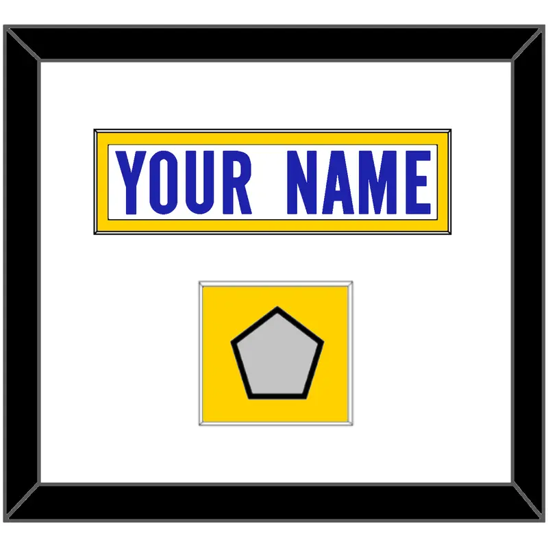 Los Angeles Nameplate & 2X Super Bowl Champions Patch - Road White - Single Mat 2