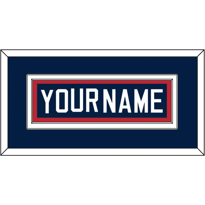 United States Mens Hockey Nameplate - 2002 Olympics Home White - Double Mat 2