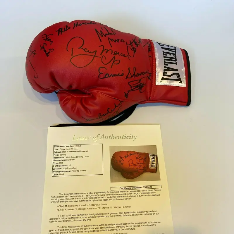 Boxing Hall Of Fame Legends Multi Signed Everlast Boxing Glove 12 Signatures JSA