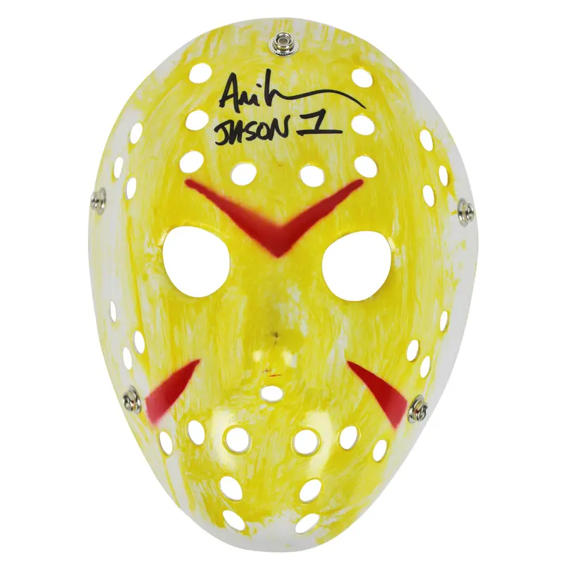 Ari Lehman Friday The 13th Jason 1 Authentic Signed Yellow Jason Mask BAS