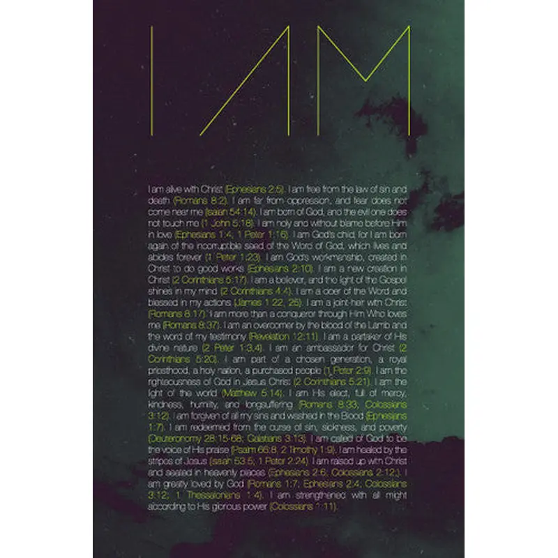 I Am Christian Inspirational Biblical Quotations Poster - Slingshot Publishing