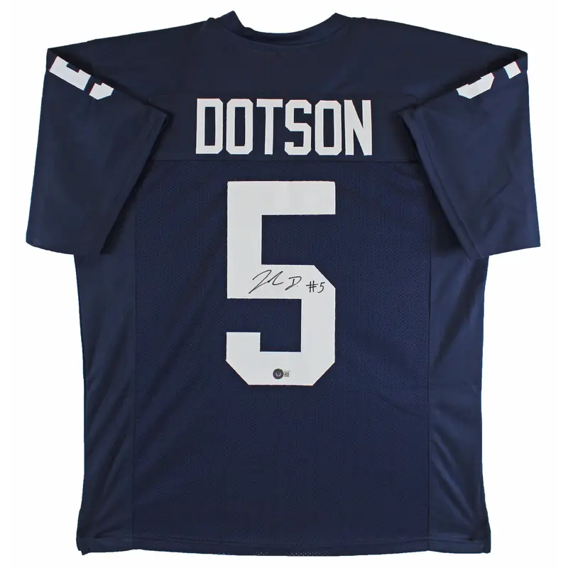 Penn State Jahan Dotson Authentic Signed Navy Pro Style Jersey Autographed BAS