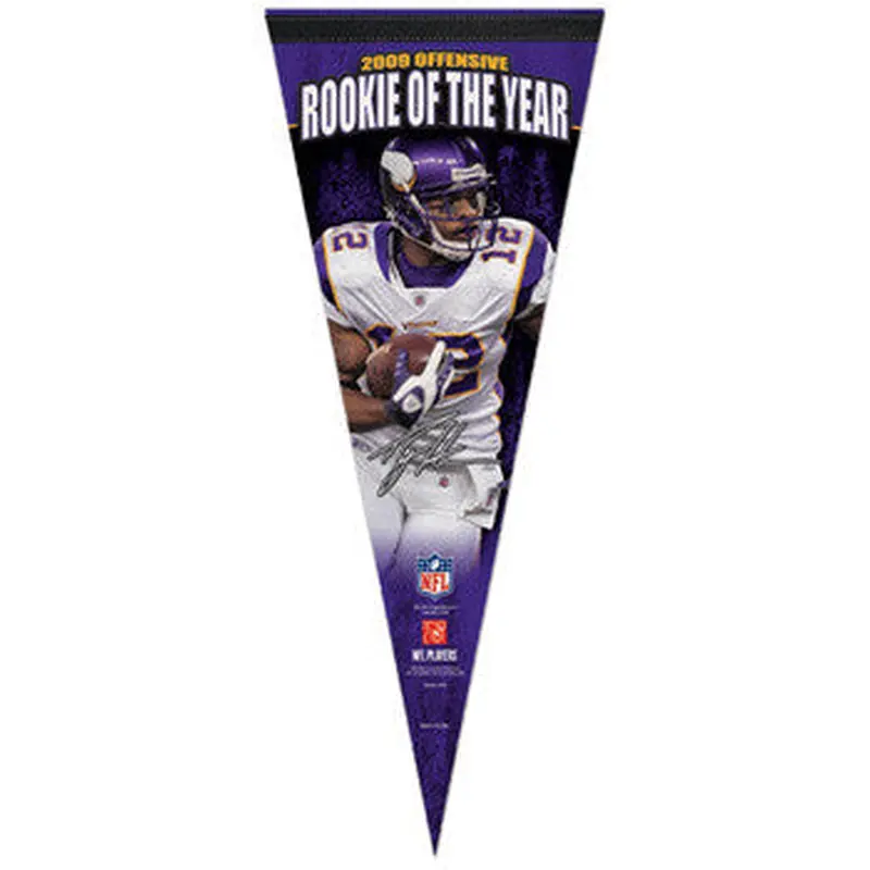 Percy Harvin 2009 NFL Offensive ROY Premium Pennant (LE /2010)