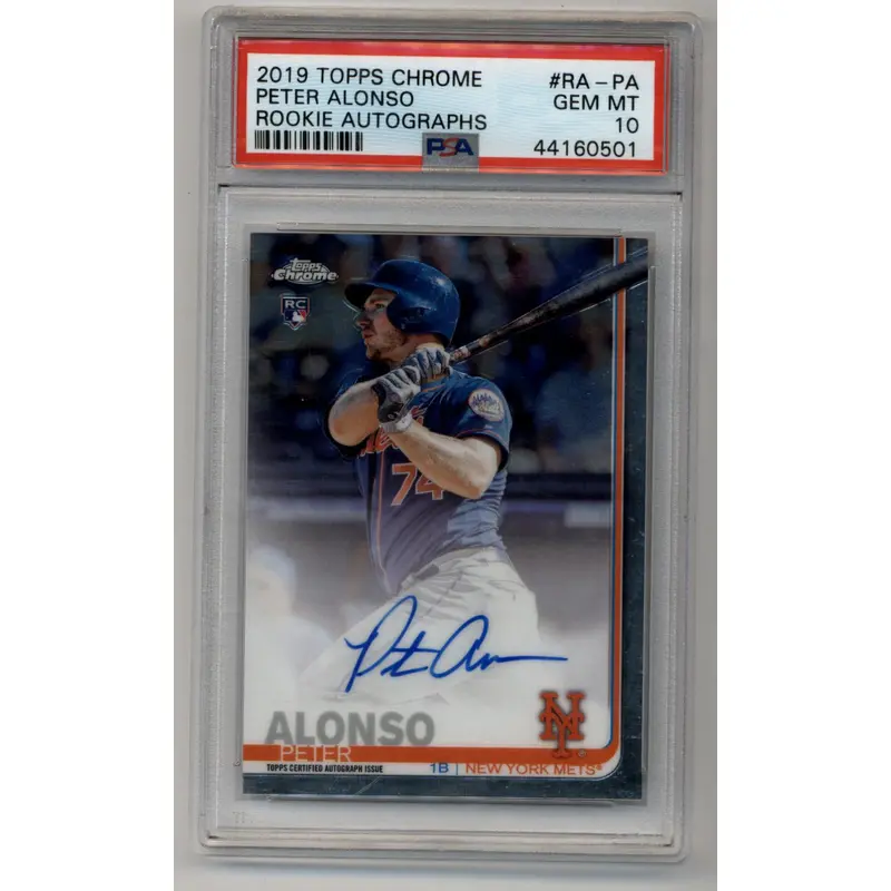 Pete Alonso 2019 Topps Chrome Rookie Auto PSA 10 Gem Mint