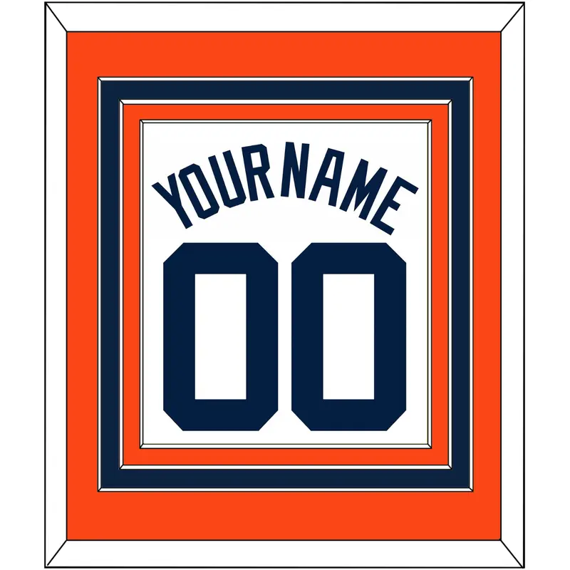 Detroit Name & Number - Home White (1972-2017) - Triple Mat 3
