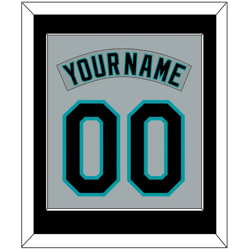 Florida Nameplate & Number Combined - Road Gray (1993-2001) - Single Mat 3