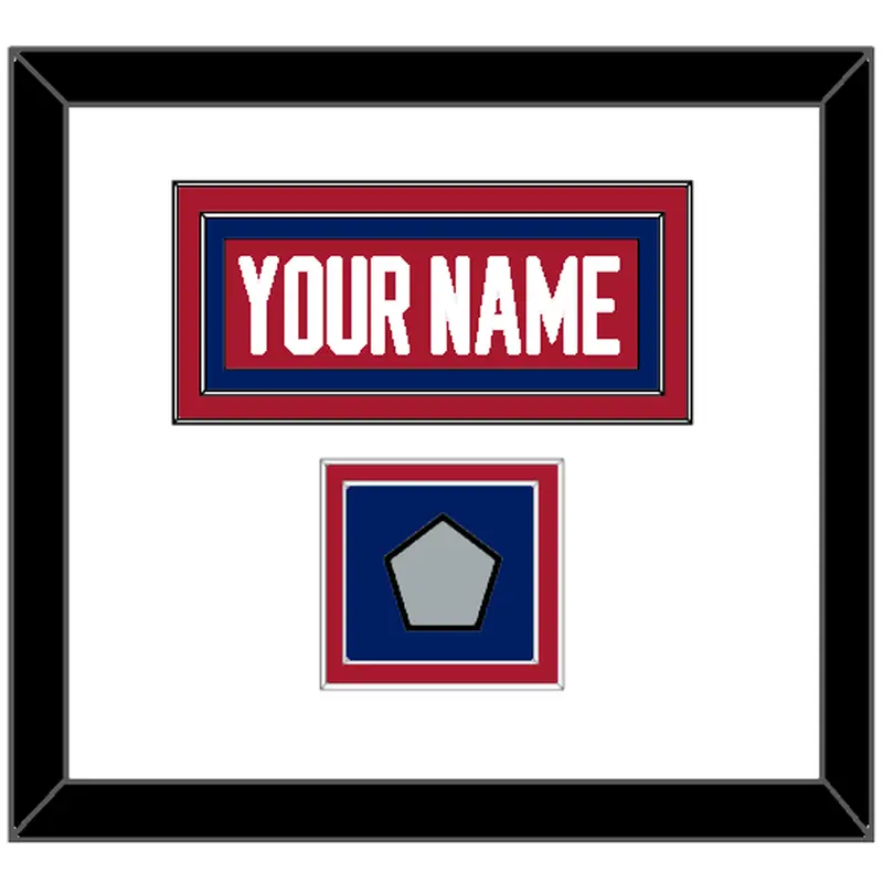 Montreal Nameplate & Stanley Cup Champions Patch - Road Red (1984-1997) - Double Mat 1