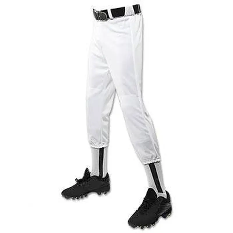 New Champro White Performance Pull-Up Baseball Pant Belted Youth Small - White