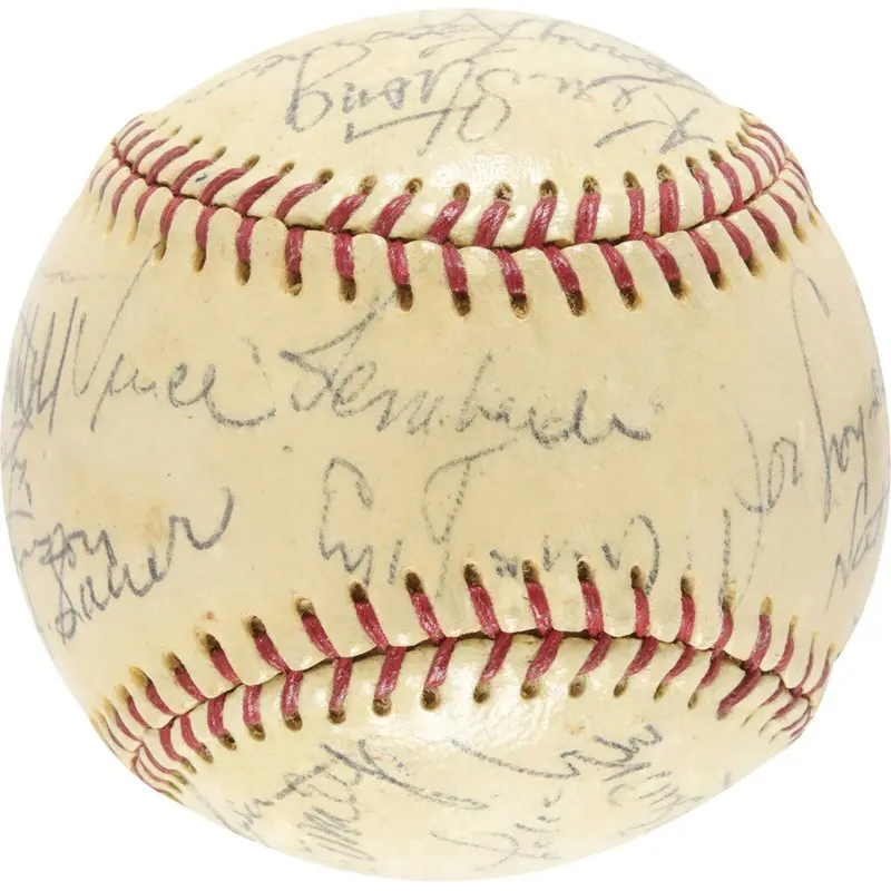 Vince Lombardi 1960's Hall Of Fame Signed Baseball PSA DNA Extremely Rare