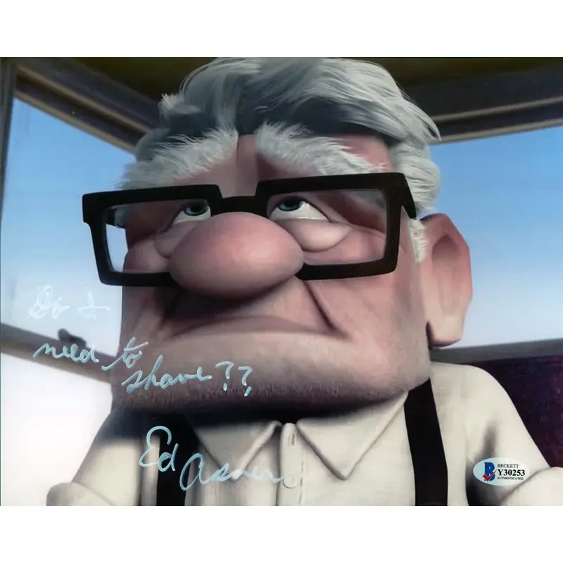 Ed Asner UP "Do I need to shave??" Authentic Signed 8x10 Photo BAS #Y30253
