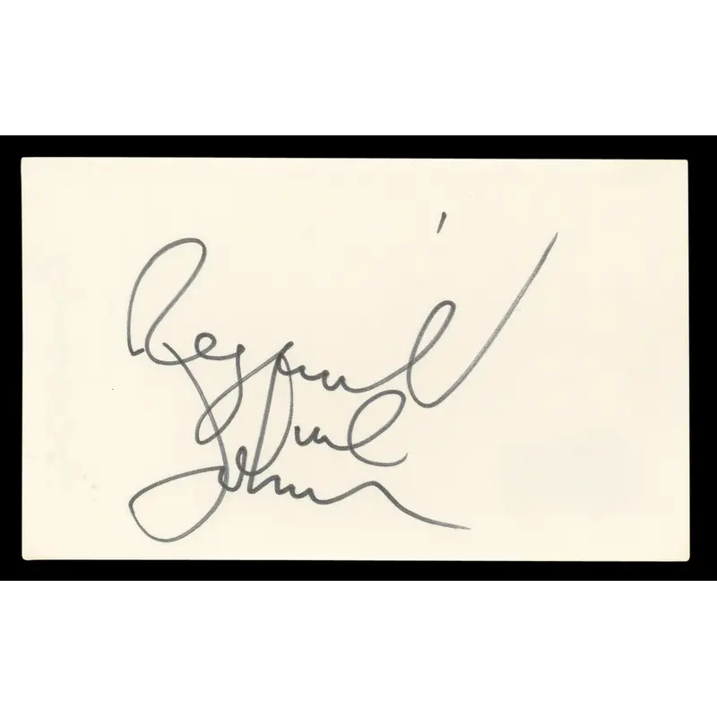 Reginald VelJohnson Family Matters Authentic Signed 3x5 Index Card BAS #BL98457