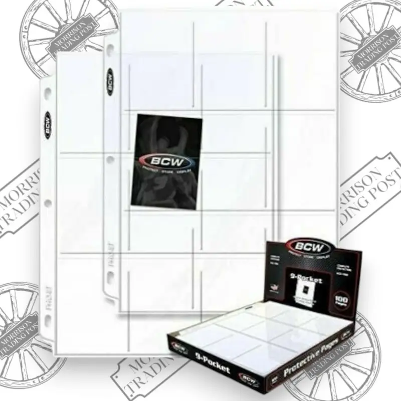 BCW 9-Pocket Regular Size Binder Page (individual Pages)