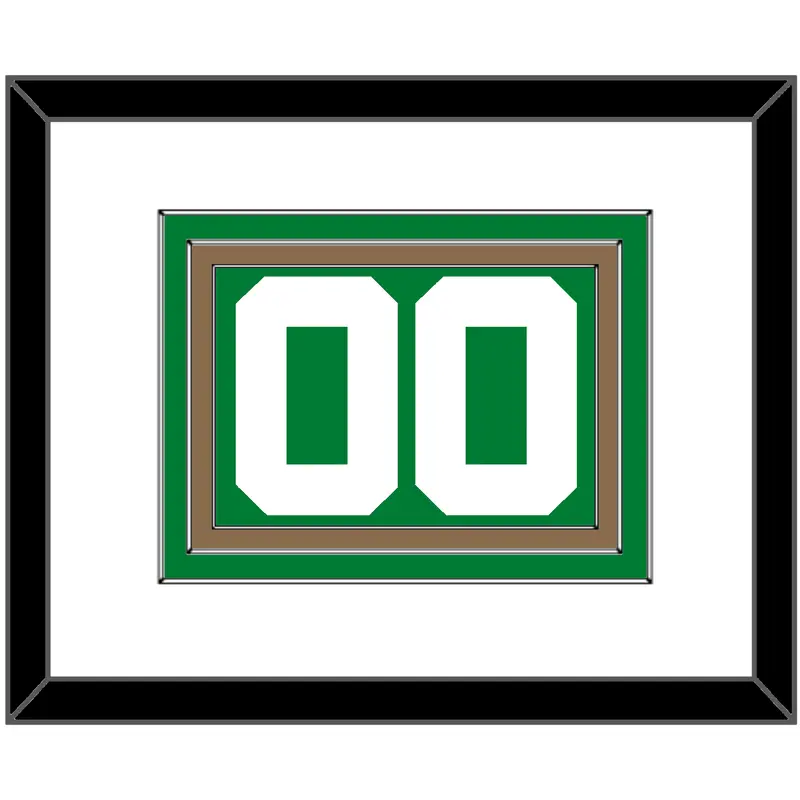 Boston Number - Green Icon - Triple Mat 1