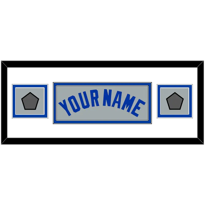 Toronto Name & 2 World Series Patches - Road Gray (1989-1996) - Double Mat 2
