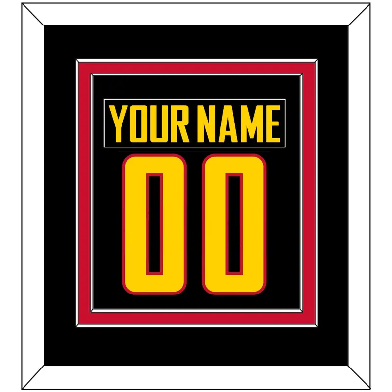 Vancouver Nameplate & Number (Back) Combined - Alternate Black - Double Mat 2