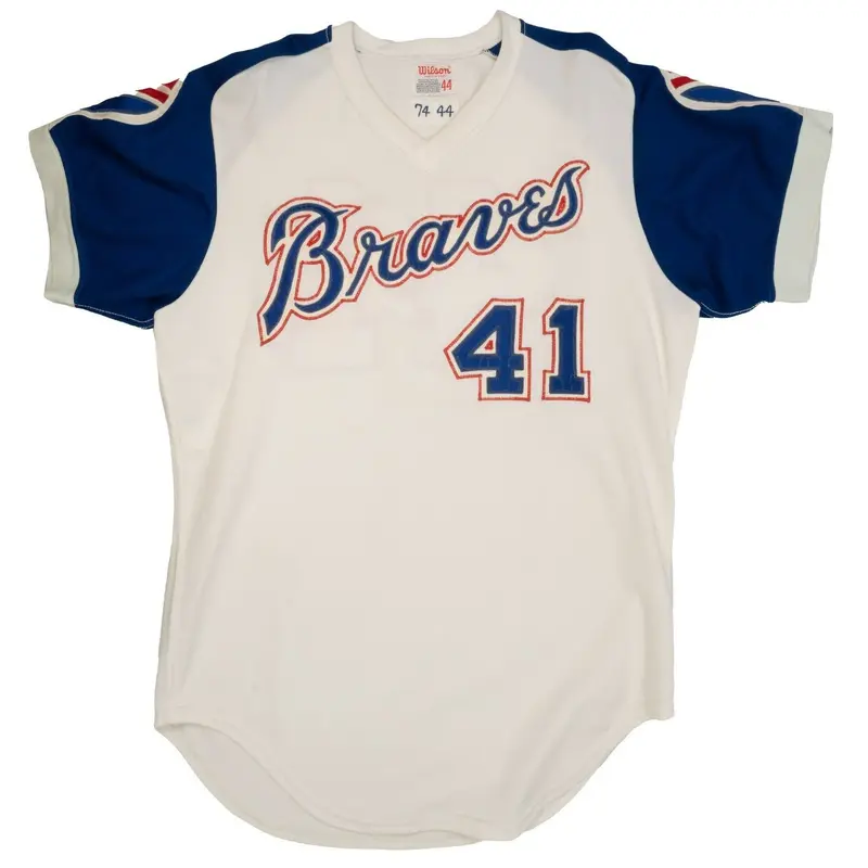 1974 Eddie Mathews Atlanta Braves Game Used Home Jersey MEARS A10