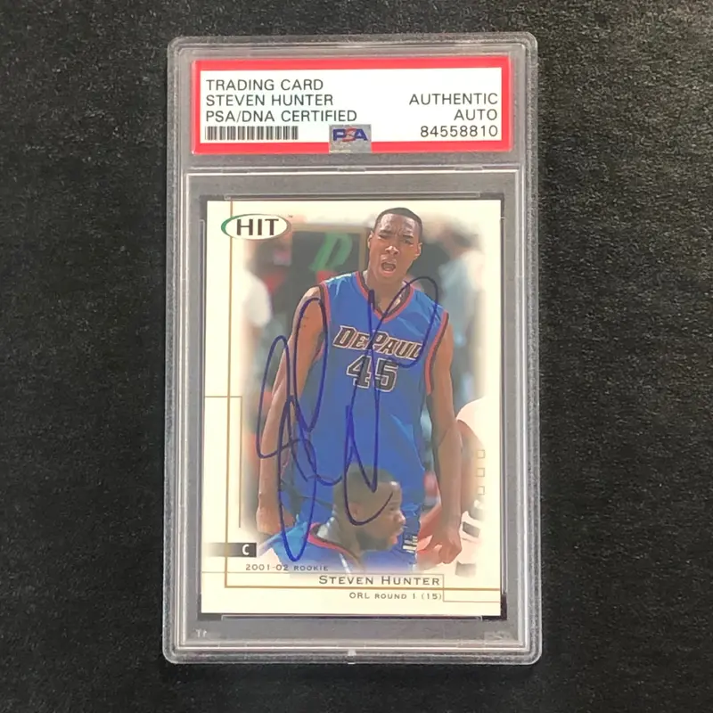 2001 SAGE HIT #15 Steven Hunter Signed Card AUTO PSA/DNA Slabbed Magic