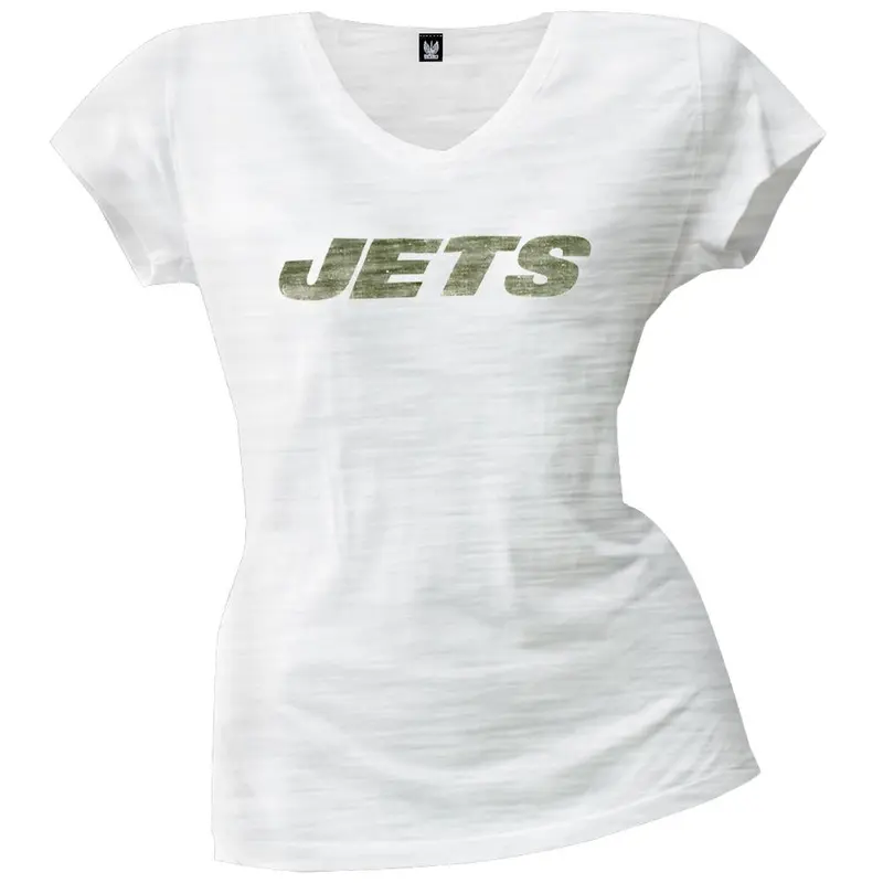 New York Jets - Scrum Logo Juniors Premium V-Neck T-Shirt
