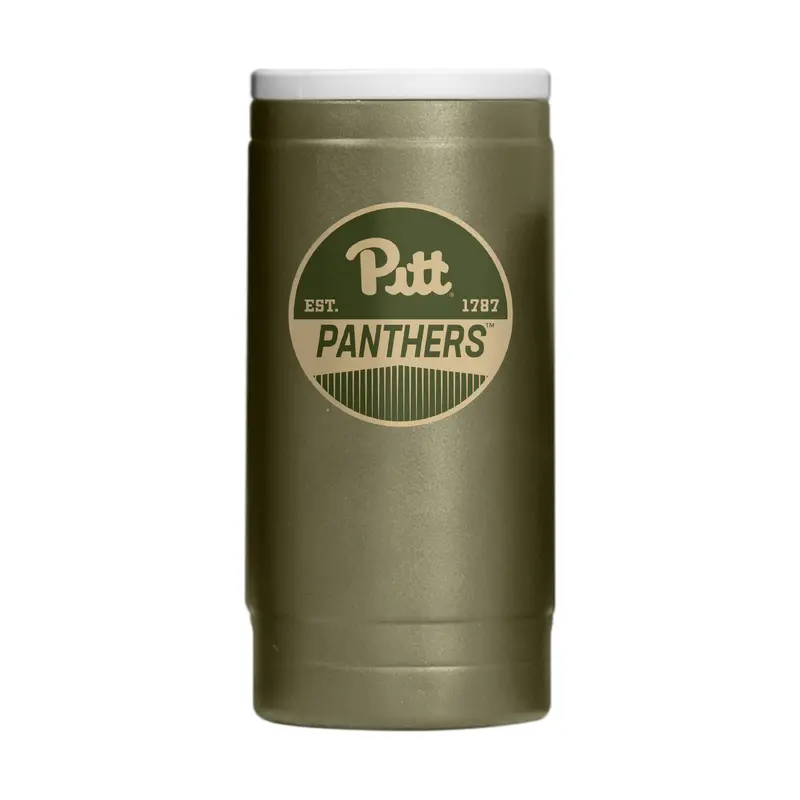 Pittsburgh 12oz Badge Powdercoat SlimCan Coolie